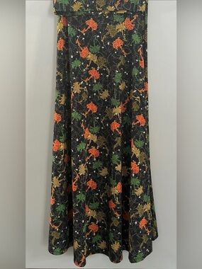 Lularoe Maxi Skirt Small S Tree Pattern Multi-Color New With Tags Soft And Cool